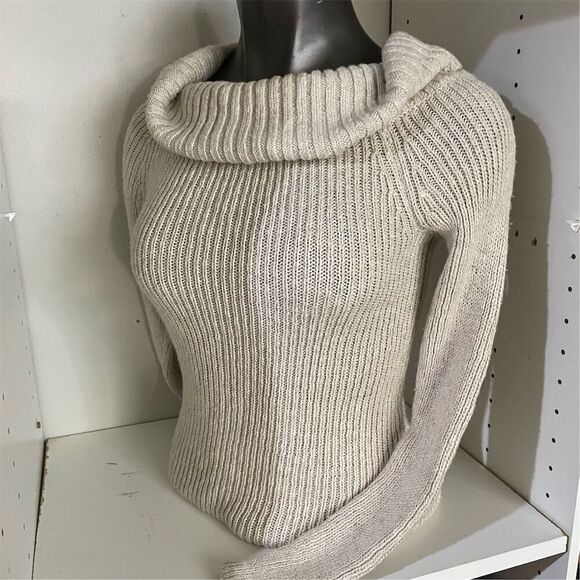 Hollister Women's Cowl Neck Pullover Sweater Beige Size XS Casual Knit - Picture 10 of 12